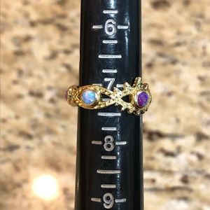 Kendra Scott Gemma Band Ring Kyocera Opal